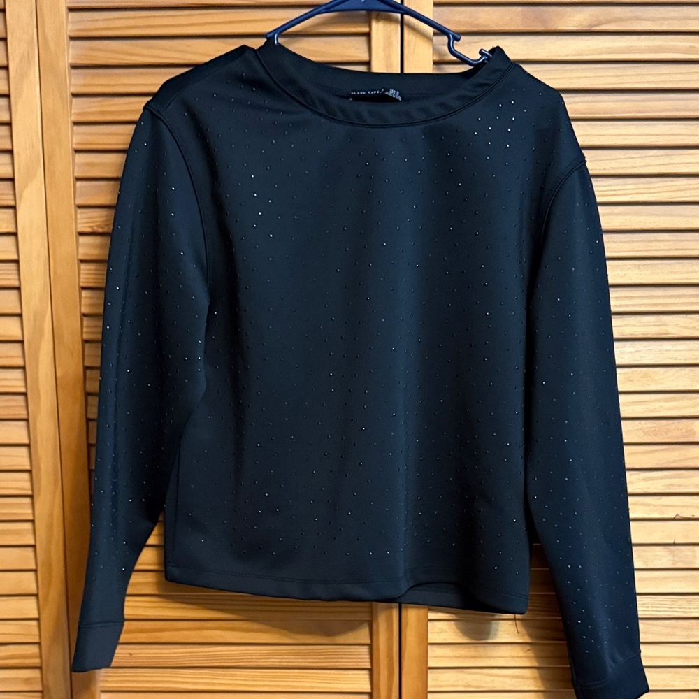 Black Tape Black Perforated Sweatshirt
